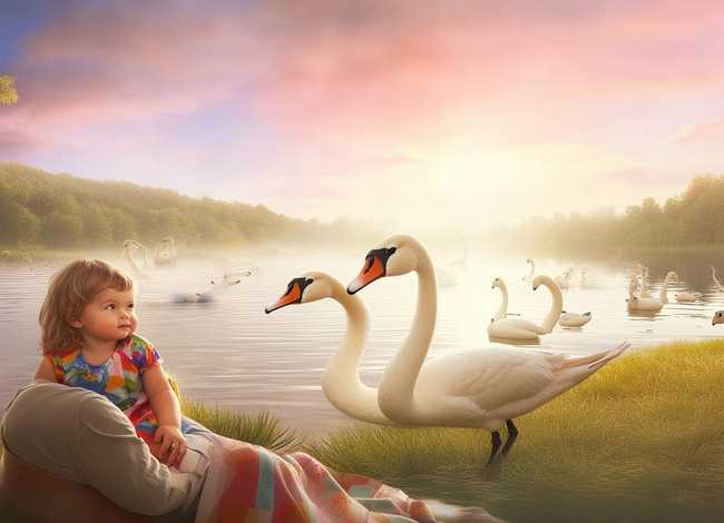听一个关于天鹅的儿童故事 - 关于天鹅的幼儿故事