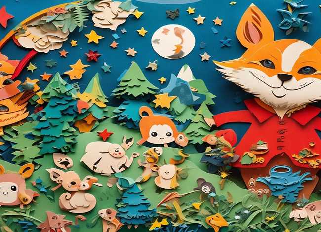 儿童寓言故事立体画 寓言故事立体剪贴画