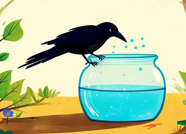 乌鸦喝水绘本故事儿童画、乌鸦喝水绘本故事简笔画 乌鸦喝水绘本故事儿童画、乌鸦喝水绘本故事简笔画