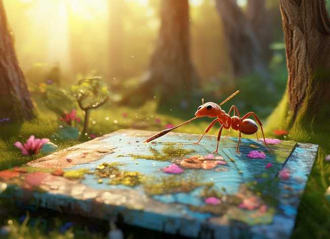 蚂蚁画画故事（蚂蚁画画故事图片大全）