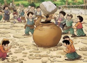 司马光砸缸儿童故事表演；司马光砸缸少儿故事表演