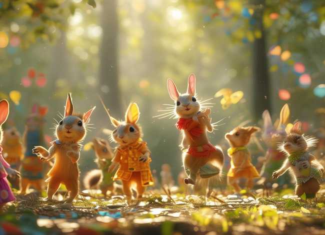 动物跳舞儿童故事 - 小动物跳舞的故事