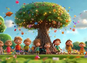 幼儿园童话故事绘画横版 - 幼儿园故事画画大全4张