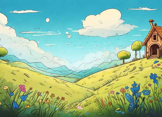 儿童故事风景画；儿童风景画 简单