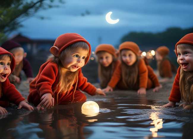 猴子捞月的故事幼儿表演；幼儿故事猴子捞月精简版