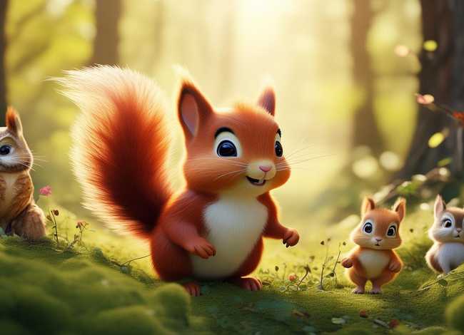 儿童故事小松鼠找朋友 - 小松鼠找朋友故事视频