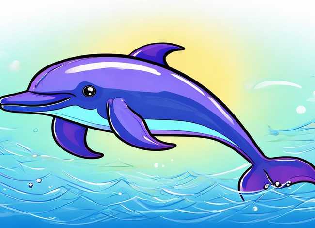 海豚儿童简笔画 - 儿童简笔画海豚的画法