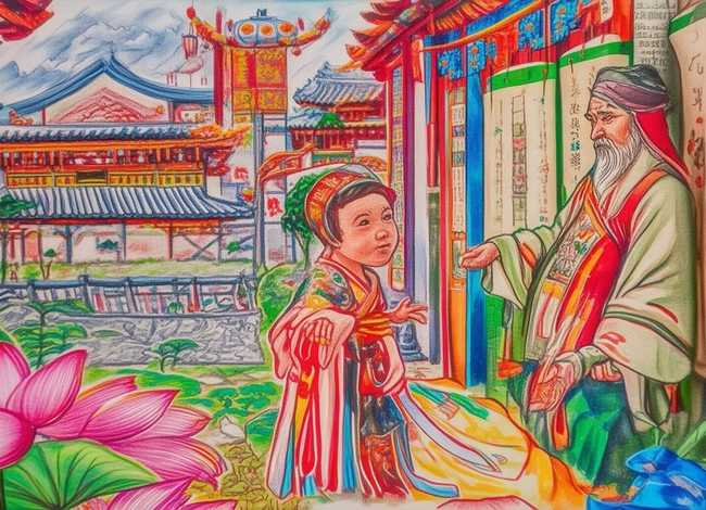 中华文化儿童故事绘画（中华传统文化儿童绘画作品）