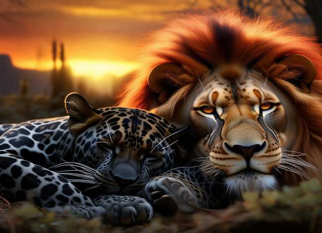 睡前故事豹子、睡前故事豹子跟狮子