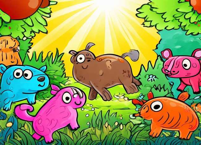 幼儿故事简笔画彩色 - 幼儿故事简笔画彩色版