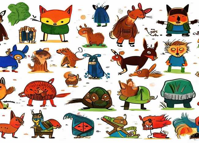 寓言故事儿童画大全 - 寓言故事画画图片大全简笔画