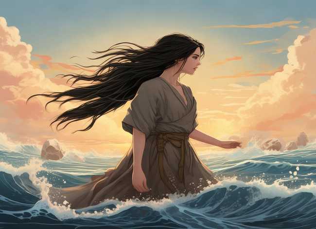 精卫填海的故事画简单好看（精卫填海的故事画简单好看又漂亮）