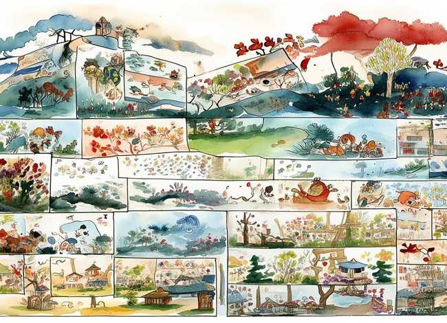 儿童成语故事水墨彩图连环画 幼儿成语故事连环画