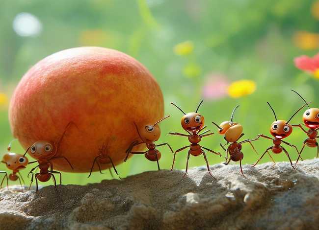 绘本故事蚂蚁搬西瓜儿童画（绘本故事蚂蚁搬西瓜内容）