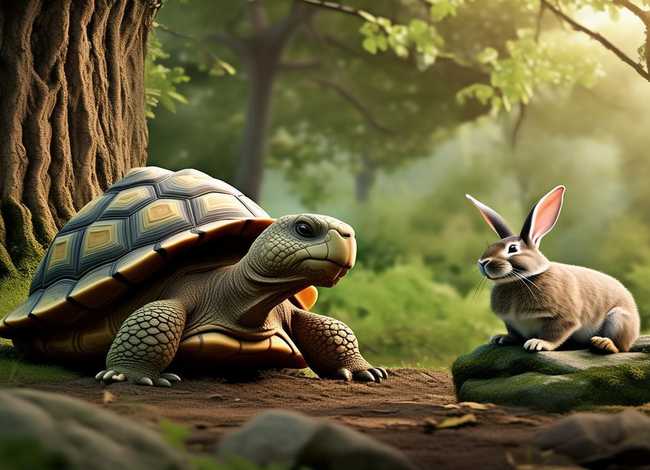 听龟兔赛跑的故事，听了龟兔赛跑的故事有什么感想