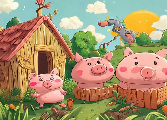 儿童故事三只小猪3-6岁、小儿故事视频三只小猪
