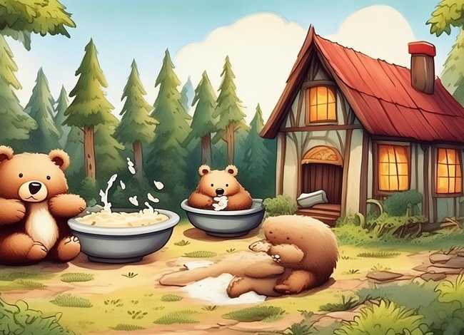 儿童故事三只熊的故事书（三只熊的故事绘本）