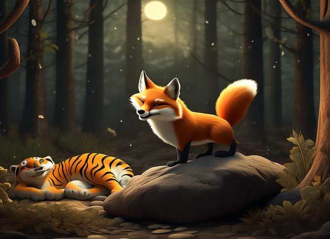 儿童故事睡前狐假虎威 - 睡前故事 狐假虎威