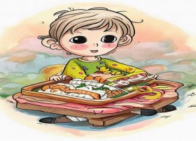 便当儿童版画（便当儿童版画图片）