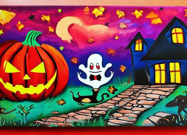 万圣节儿童作品，万圣节儿童画作品