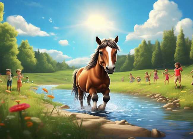 儿童故事小马过河ppt课件，小马过河幼儿故事教案