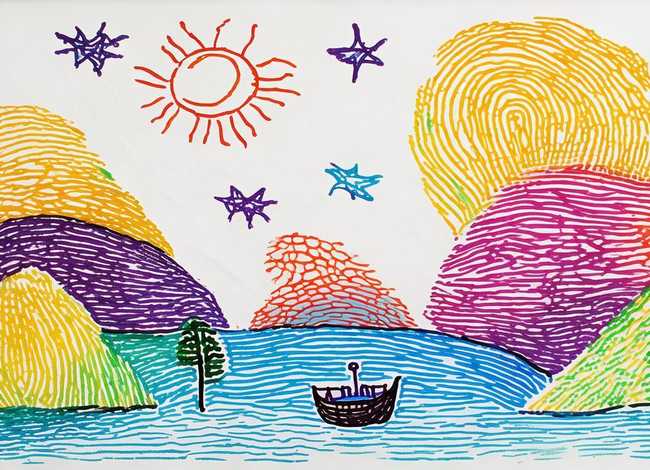 儿童指纹画创意图片；儿童指纹画创意图片简单