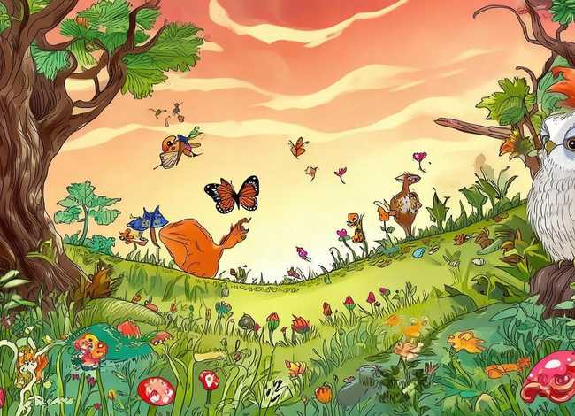 森林的故事简笔画（森林里的故事简笔画有颜色的）