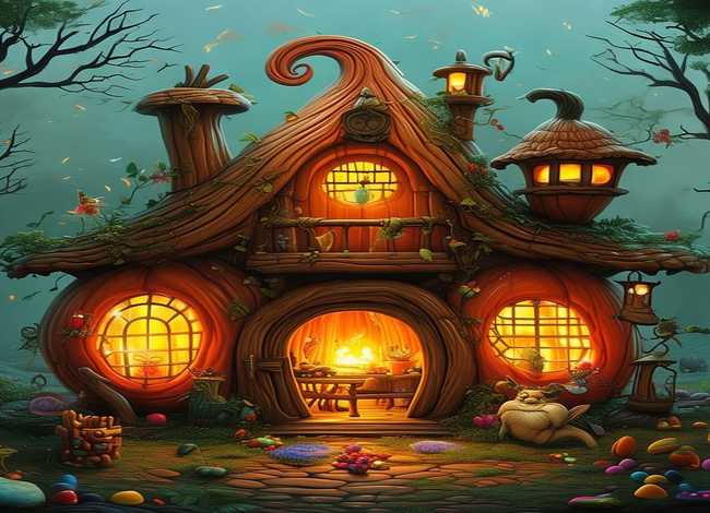 儿童故事神奇的南瓜 - 神奇的南瓜屋故事图片