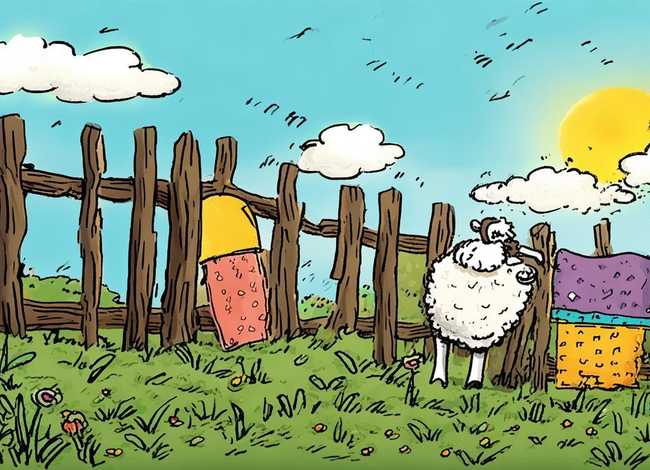 寓言故事亡羊补牢手抄报简笔画；寓言故事亡羊补牢手抄报简笔画图片