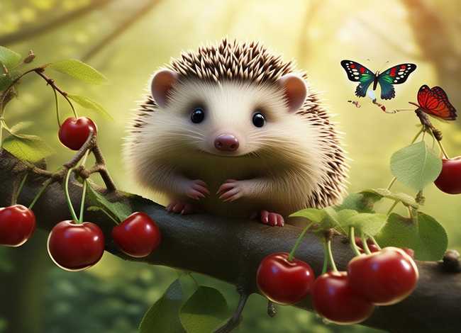 小刺猬摘果子的故事、小刺猬摘果子的故事原文