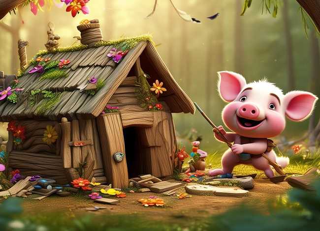 儿童故事小猪盖房子，少儿故事小猪盖房子