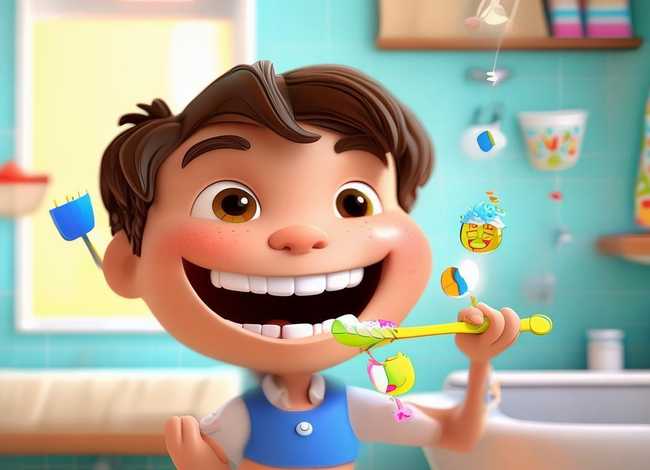 儿童刷牙的正确方法步骤卡通、儿童刷牙的正确方法步骤卡通图片