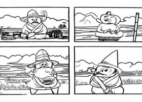 三个和尚故事图片连环画；三个和尚故事图片连环画简单