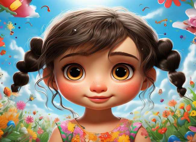 儿童图画素材女孩儿、儿童图画素材女孩儿图片