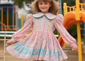 90年代儿童裙，90年代儿童连衣裙