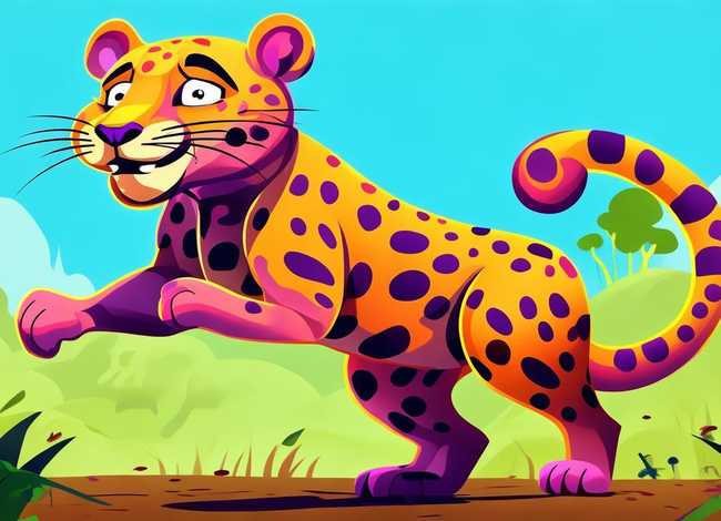 豹卡通简笔画，豹卡通简笔画图片