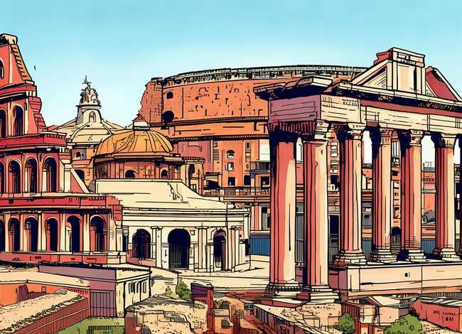 罗马的名胜古迹简笔画（罗马的名胜古迹简笔画彩色）