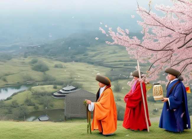 三个和尚故事ppt图片 - 三个和尚ppt背景图