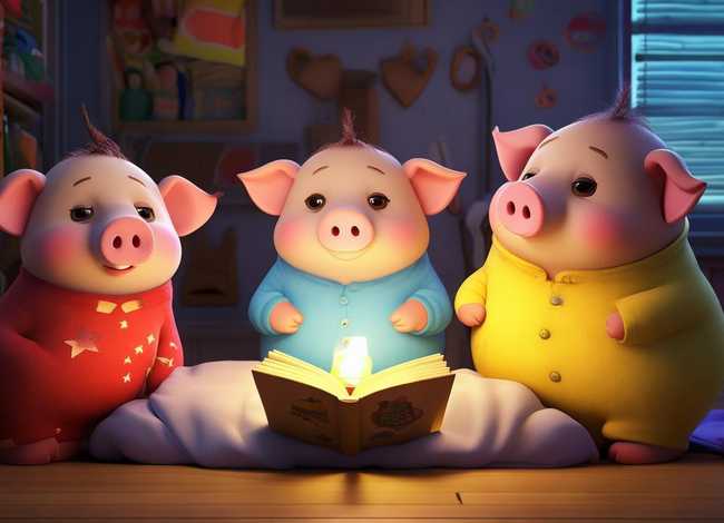 儿童睡前故事粤语三只小猪 - 睡前故事三只小猪语音