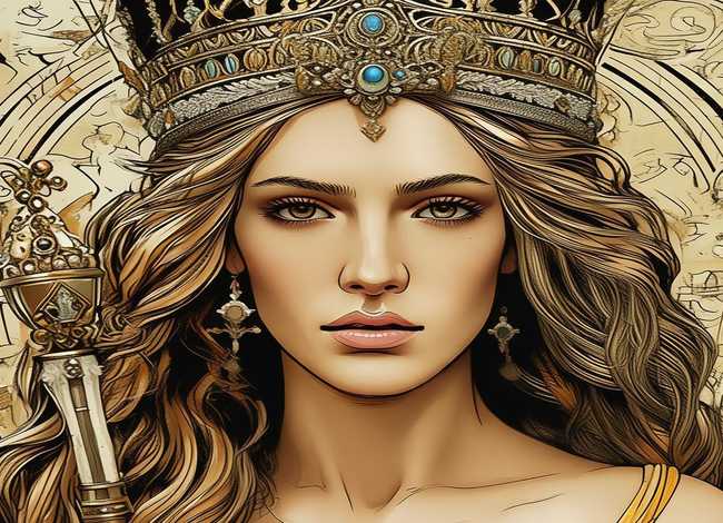 西方神话故事简笔画；西方神话故事简笔画 赫拉