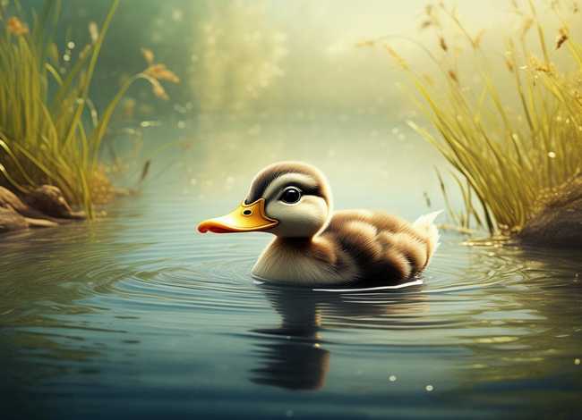 丑小鸭童话故事简笔画，丑小鸭故事简笔画图片大全