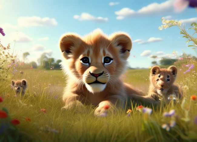 友善的小狮子绘本故事 友善的小狮子绘本故事图片