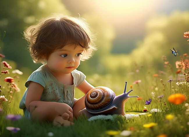 关于蜗牛的儿童故事 - 关于蜗牛的幼儿故事