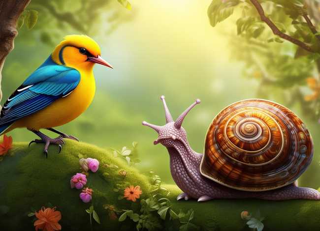 讲故事蜗牛，讲故事蜗牛与黄鹂鸟的故事视频播放