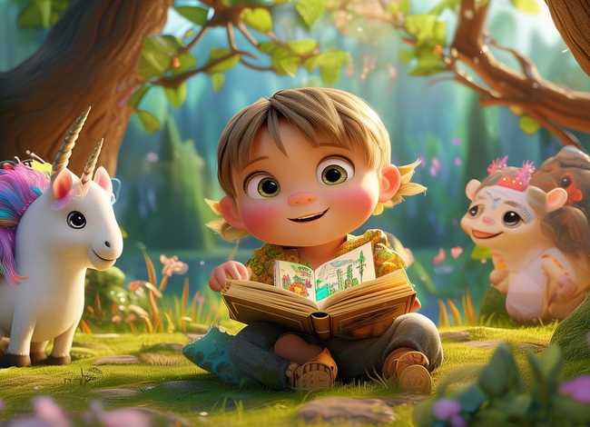 儿童故事编创内容、儿童故事创编插画