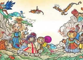 中国古代神话儿童画（中国古代神话儿童画图片简笔画）