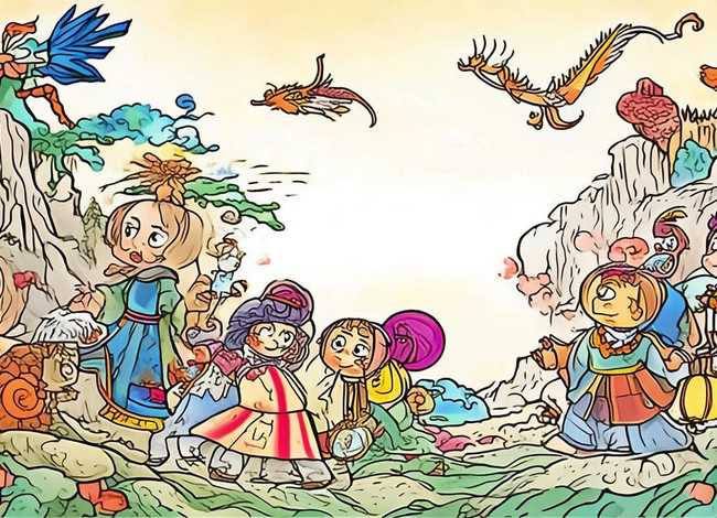 中国古代神话儿童画（中国古代神话儿童画图片简笔画）