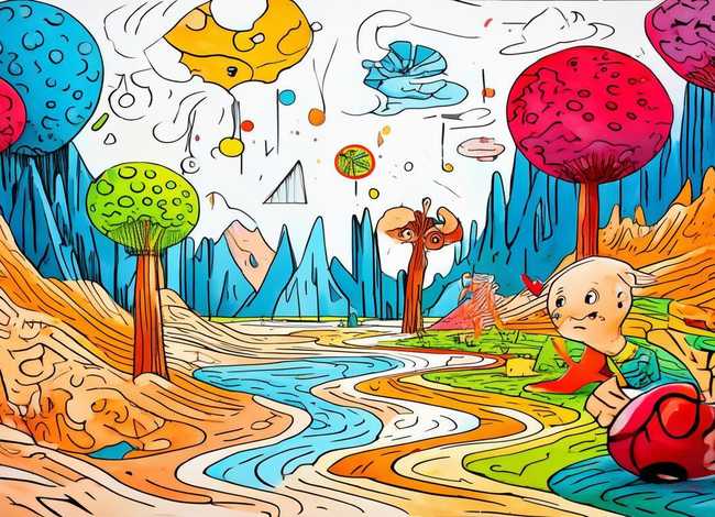 儿童画线条世界；线条世界简笔画想象篇幼儿