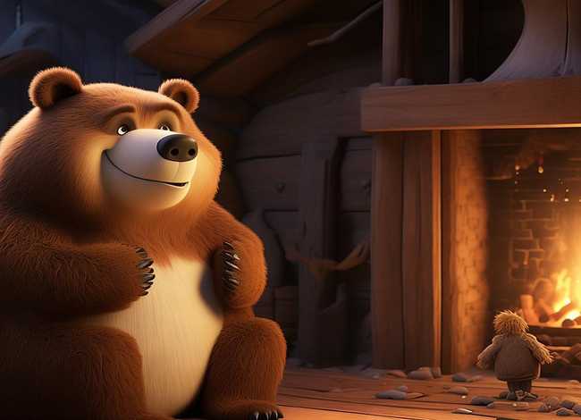 儿童故事爱听故事的熊，爱听故事的大熊告诉我们道理