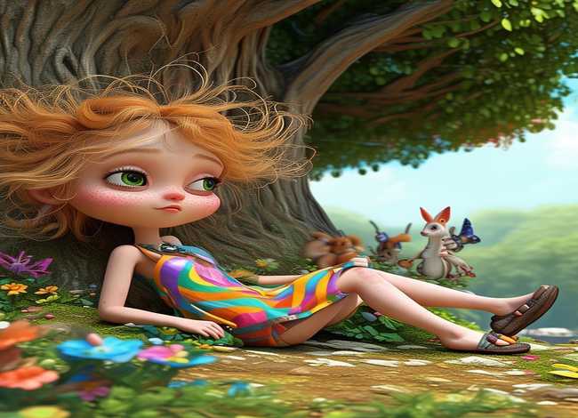 儿童童话故事视频懒姑娘；懒惰姑娘的故事视频